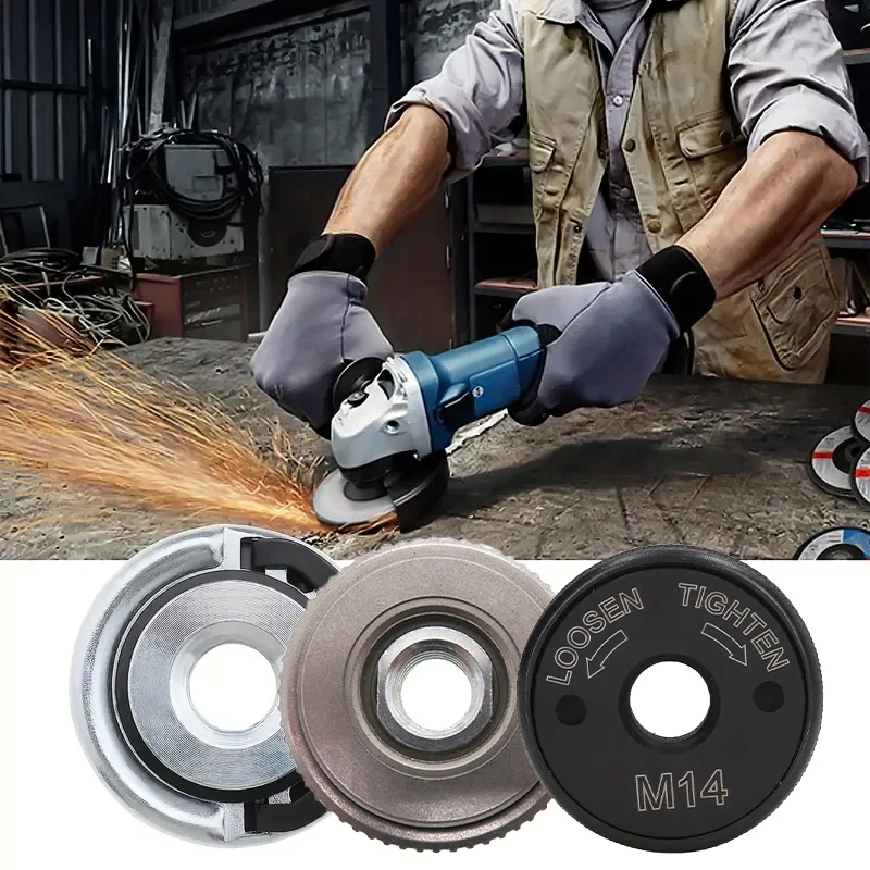 1/3Pcs M14 Thread Angle Grinder Inner Outer Flange Nut Set