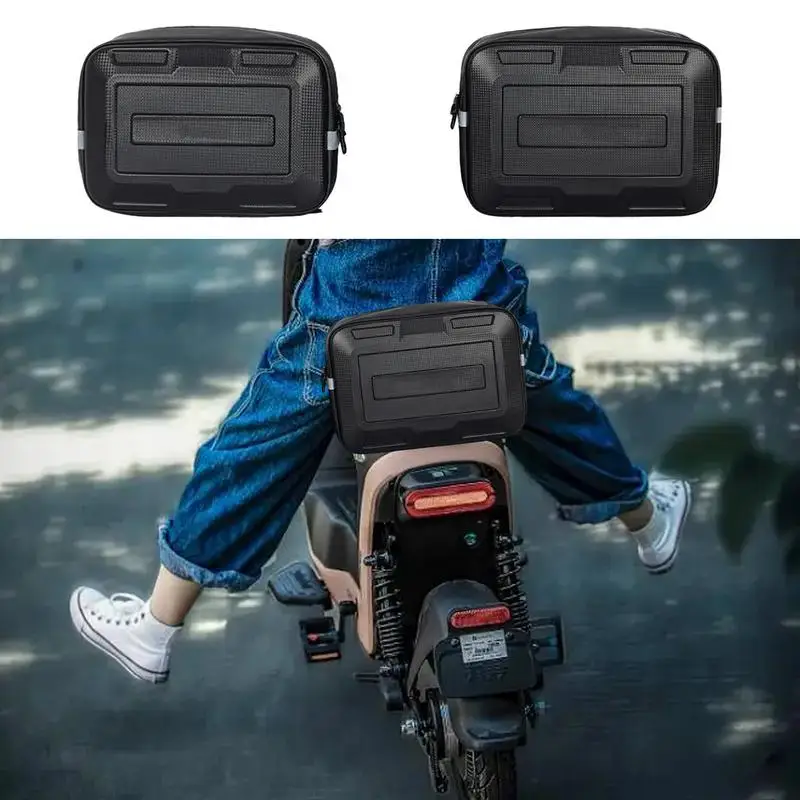 

Motorcycle Tail Bag Black Motorbike Waterproof Tail Travel Rider Luggage Rear Back Seat Bag Large Capacity for Rider Suitcase