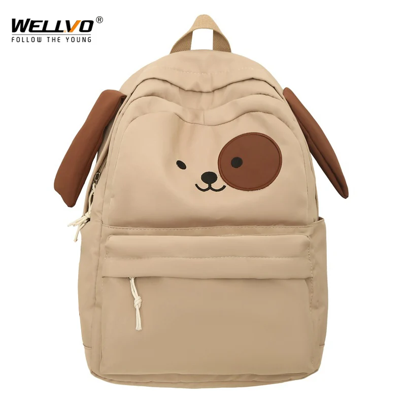 

Cute Cartoon Dog Backpack Teenage Girls School Bag Large Women College Students Book Rucksack Ears Daypack Mochila Female XA427C