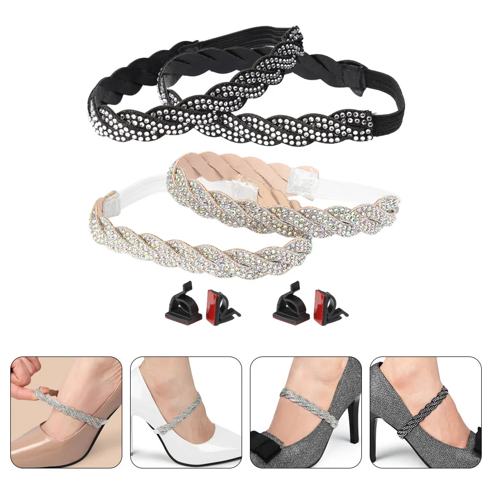 

4 Pcs High Heels Anti Drop Laces Slip Shoe Straps House Shoes for Women Detachable Elastic Women's