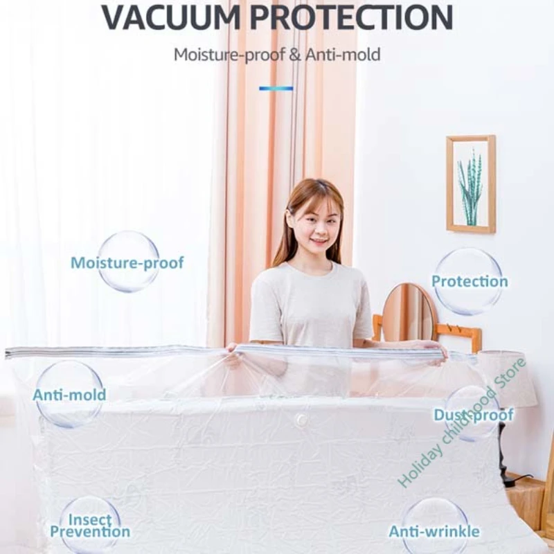 

Home Use Latex Mattress Vacuum Bag Foldable Packing Storage Compression Bag for Memory Foam Ventilated Mattress Toppers and Pad