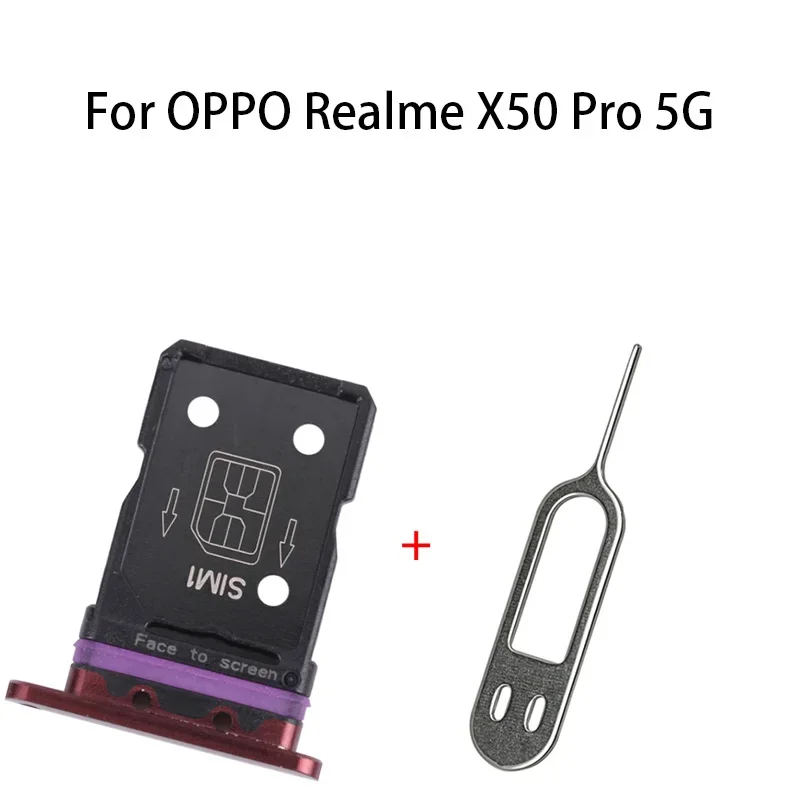 SIM 카드 트레이 및 SD 카드 트레이 소켓 리더 거치대 슬롯, OPPO Realme X50 Pro 5G RMX2075, RMX2071, RMX2076