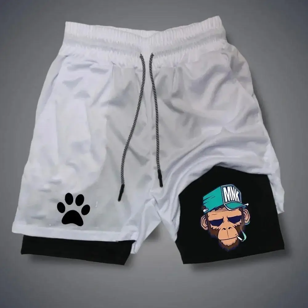 Sports Double-deck Running Workout Joggings Tights Shorts for Men Gym Casual Shorts 2 in 1 Performance shorts Sports Shorts