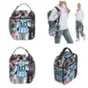 Lionel M-Messi Insulated Lunch Bags Food Container Bags Portable Thermal Cooler Football Sports Lunch Boxes For School Office 4