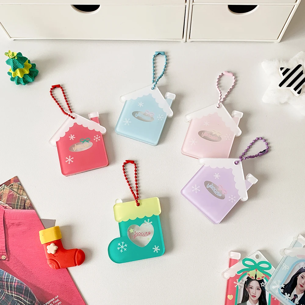 Christmas cartoon decoration small pendant keychain picture frame pendant star card brick 5