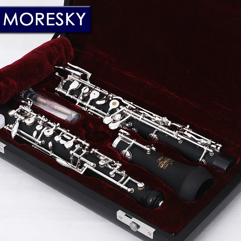MORESKY Professional C Key Oboe Semi-automatic Style Cupronickel Plated Silver Fully automatic Oboe S6