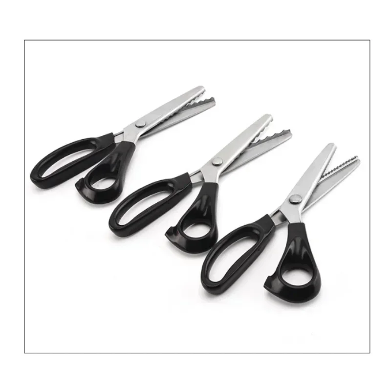 Stainless Steel Shears Lace Scissor Professional Dressmaking Zig Zag Cut  Tailor Clothing Fabric Leather Serrated Sewing Scissors