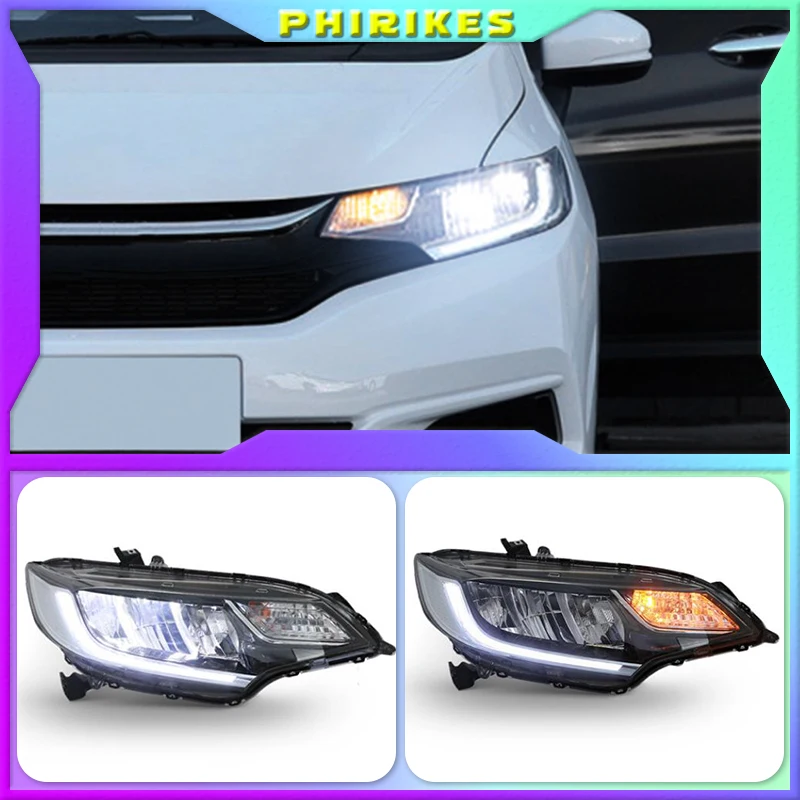 

A Pair For Fit Headlights 2013-2018 Fit LED Head Lamps All LED light Source Daytime Running Lights Dynamic Turn