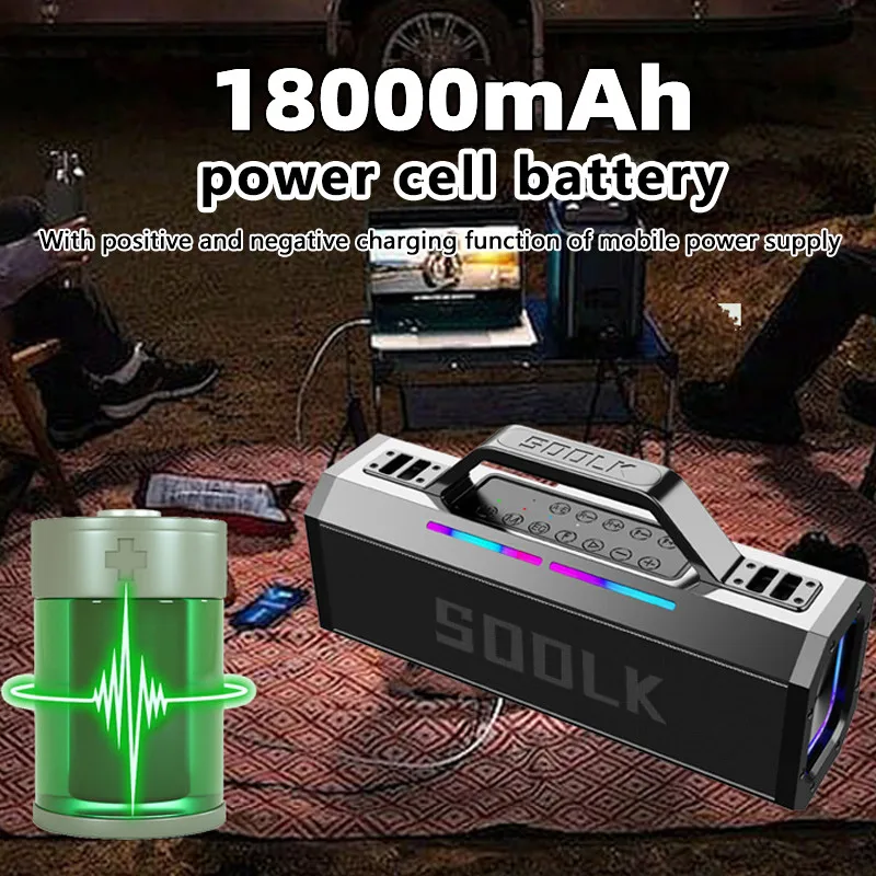 SODLK S520 caixa de som bluetooth 150W ultra high power stereo impact bass TWS dual pair built-in microphone with low latency 6