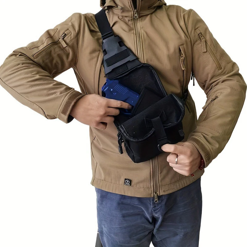 Description Picture 6 of itemTactical Fishing Chest Bag for Men Concealed Carry Hiking Bag Multiple Pockets Commuting Crossbody Sling Bag Sports Hunting Pack