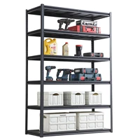 6 Tier Heavy Duty Metal Storage Shelves Storage Shelves for Basements Garages and Kitchen 84"H*55.1"W*23.6"D 1