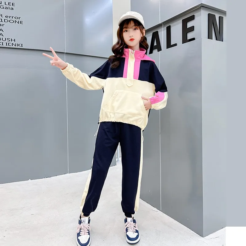 

Spring Clothes For Girls Sweatpants Set Kids Long Sleeve Tops Children's Sports Suits Fashion Teen Girls Set 8 10 12 13 14 Years
