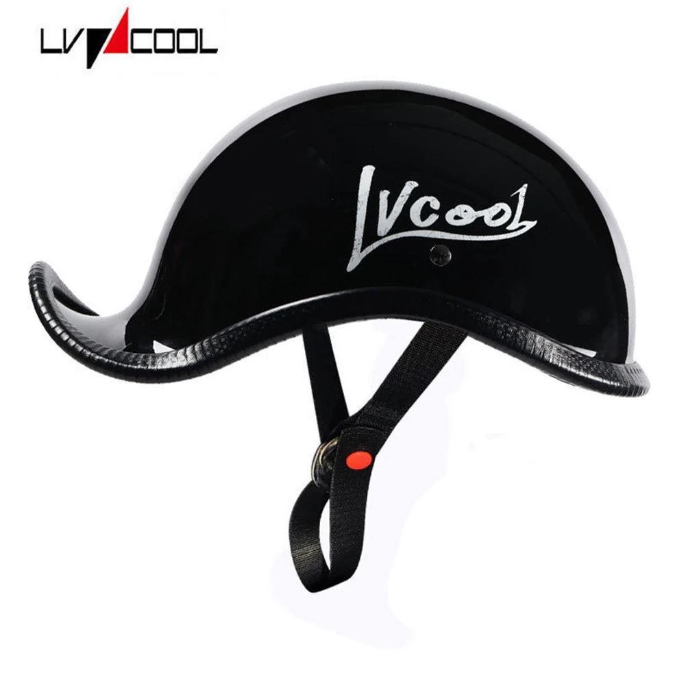 

LVCOOL Baseball Cap Helmet Motorcycle Retro Helmets Summer Open Face Scooter for Cruiser Chopper Women Men B Type-XL