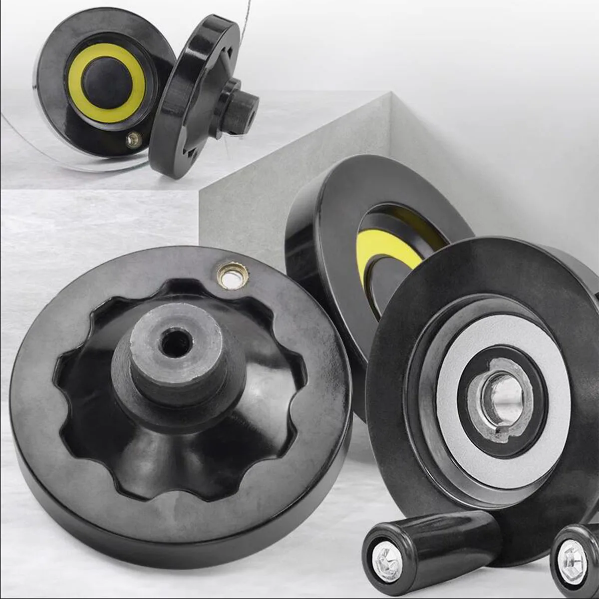 CNC Handwheel hole diameter 8mm 10mm 12mm Diameter 80mm 63mm for T8 lead screw T12 T10 T8 Trapezoidal Lead Screw 1pc