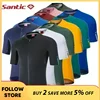 Santic Men's Cycling Short Sleeve Summer MTB Bike Shirts Quick Dry Breathable Mesh Full Zipper Jersey Cycle Clothing Asian Size 1