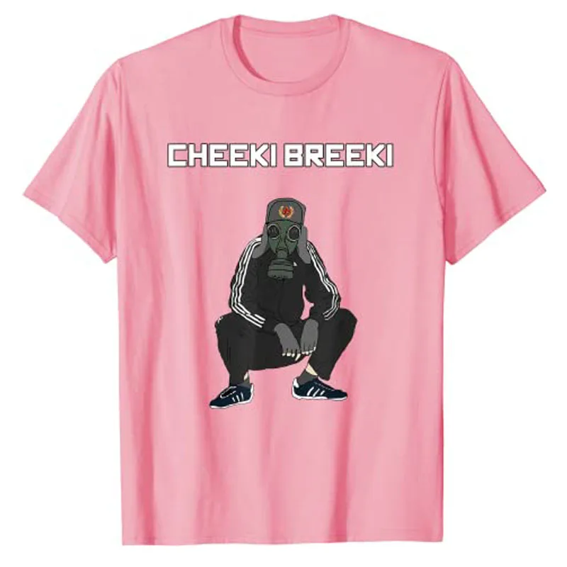 Фото Cheeki Breeki-Gopnik, славянская футболка в стиле смешной геймер Stalker, смешная футболка с смешным рисунком, Мужская одежда, товары на заказ №3