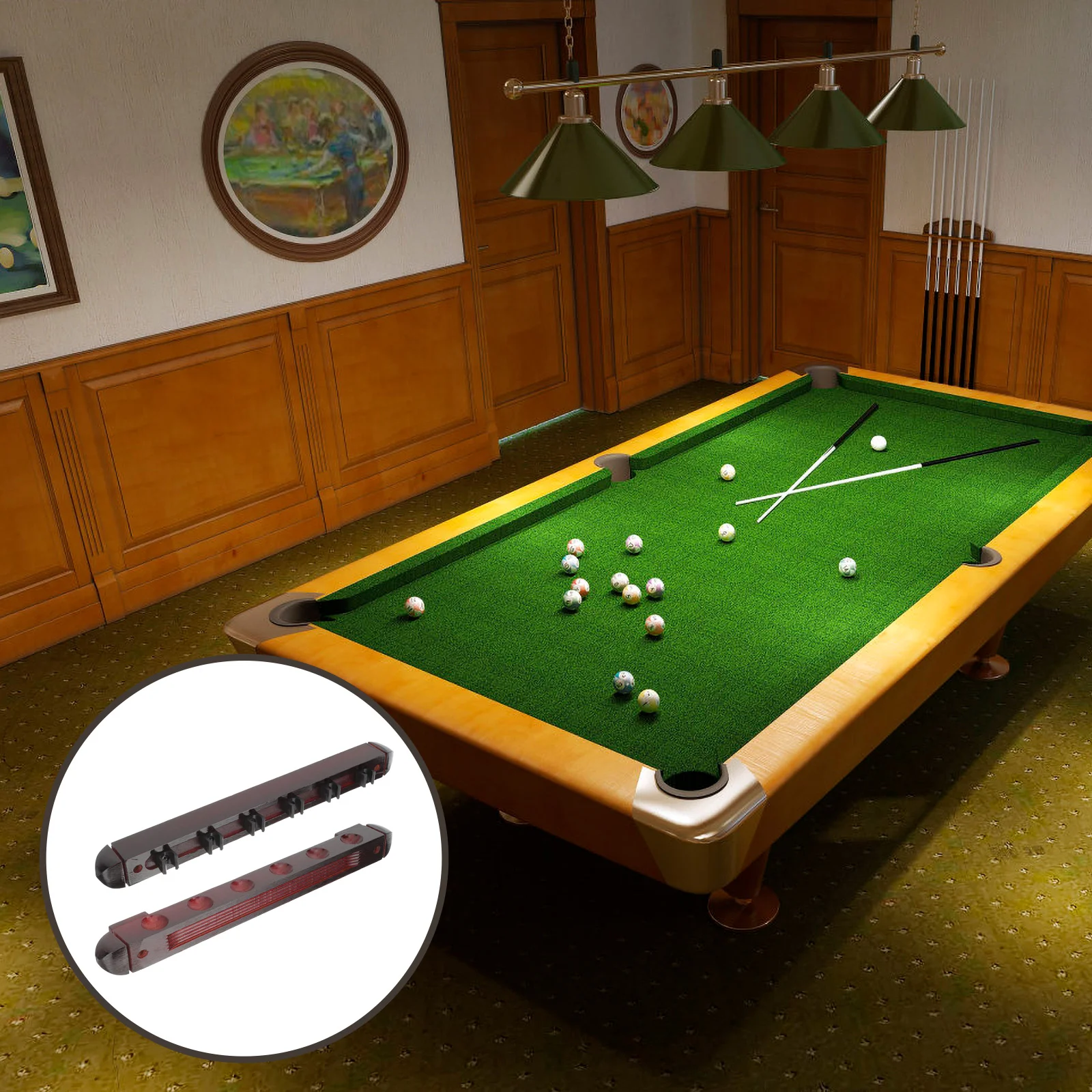 

Billiard Rack Multi-hole Cue Holder Delicate Professional Stick Decorative Pole Racks Wood Wooden Stand Accessories Pool