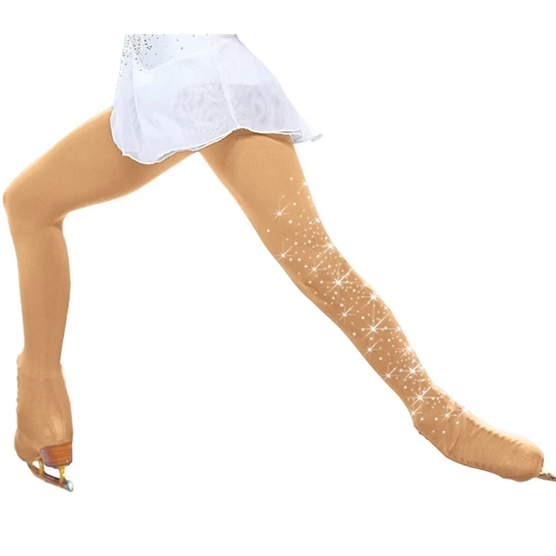 

Rhinestone Figure Skating Pants Pantyhose Adult Children Gymnastics Leotard Ice Skating Pant Socks Girls Tights Fitness Leggings