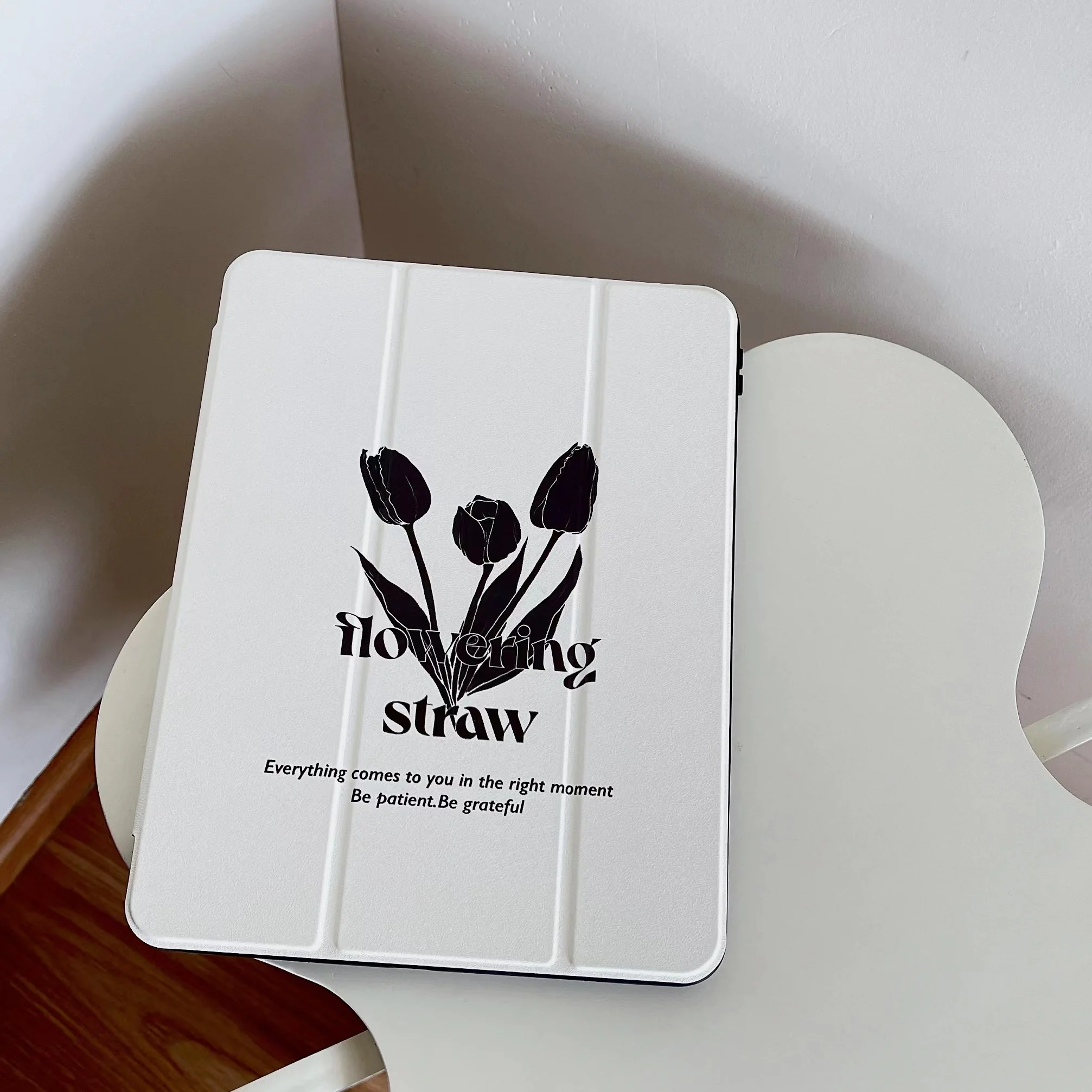 Custodia Tulip Flower Per Ipad 2023 Nuovo Ipad 10.2 9Th 8Th 7Th 10A Generazione Ipad Air 5 Air 4 Pro 11 Mini6 Funda Con Slot Per Matite