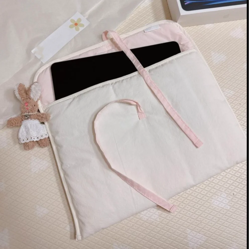 Chic Nylon Bowknot Laptop Bag - Sweet and Protective Case
