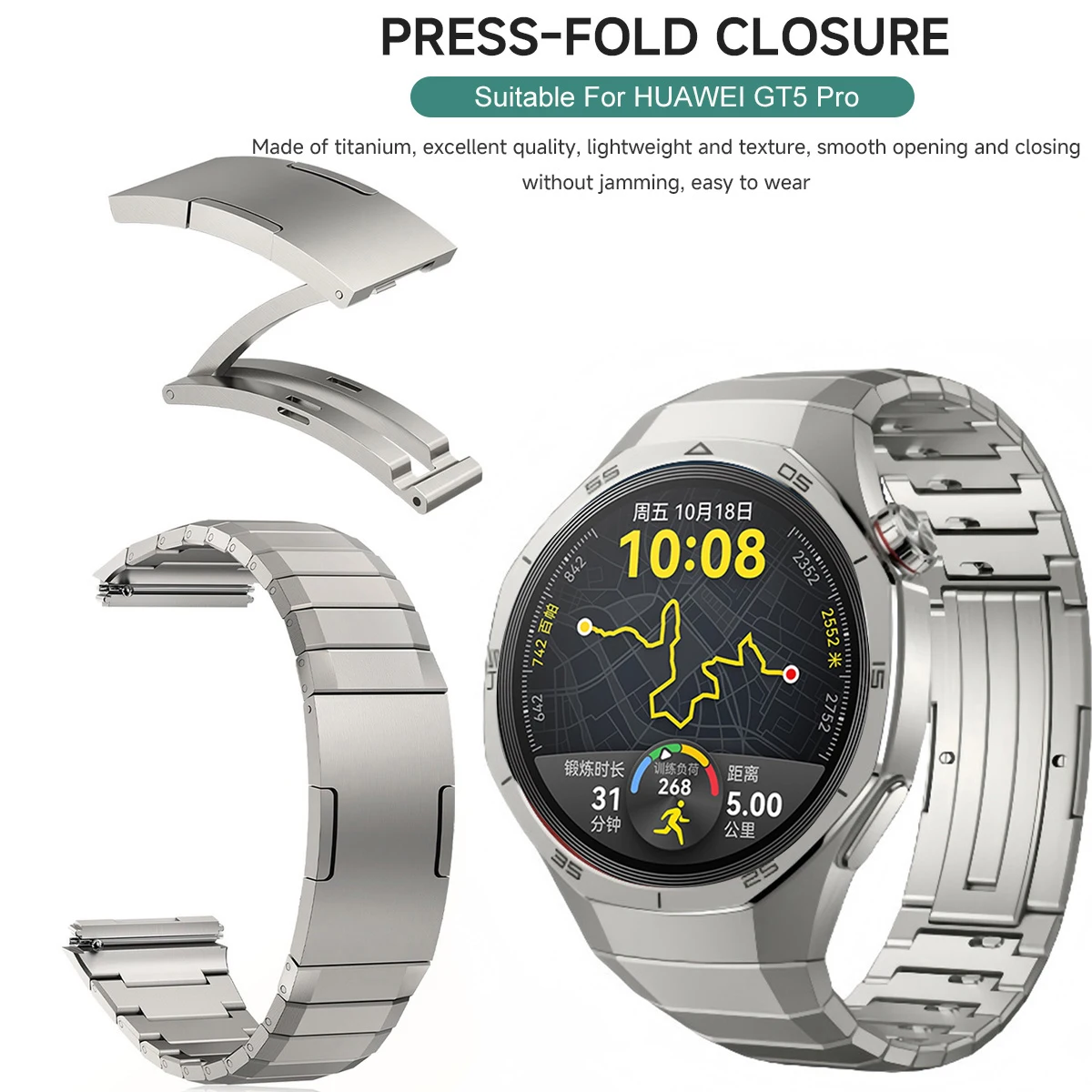 Enhanced Luxury Titanium Strap - Premium Metal Quick Link Bracelet