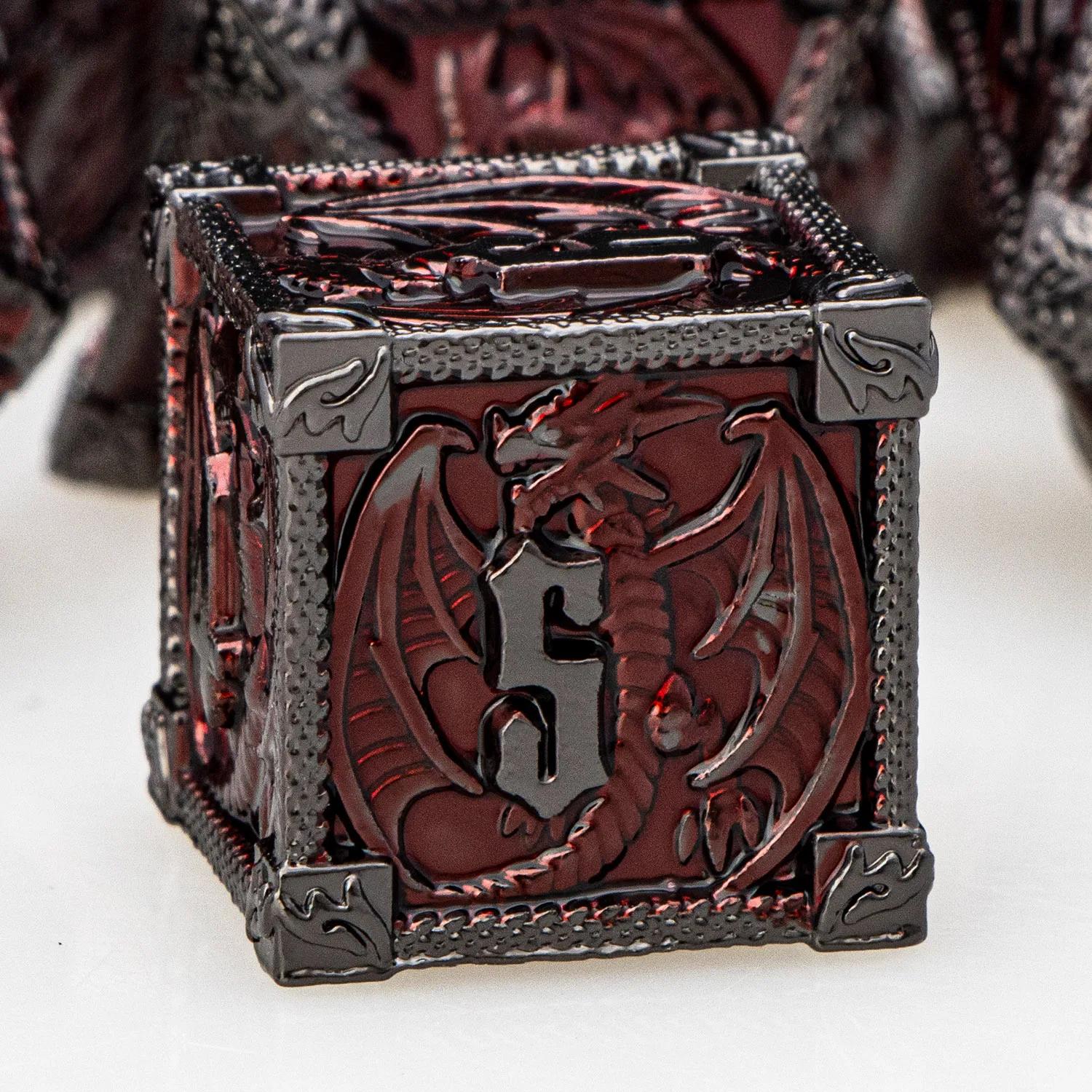 Dice Set Metal DND Dungeon and Dragon Polyhedral D20 D12 D10 D8 D6 RPG Role Playing Games