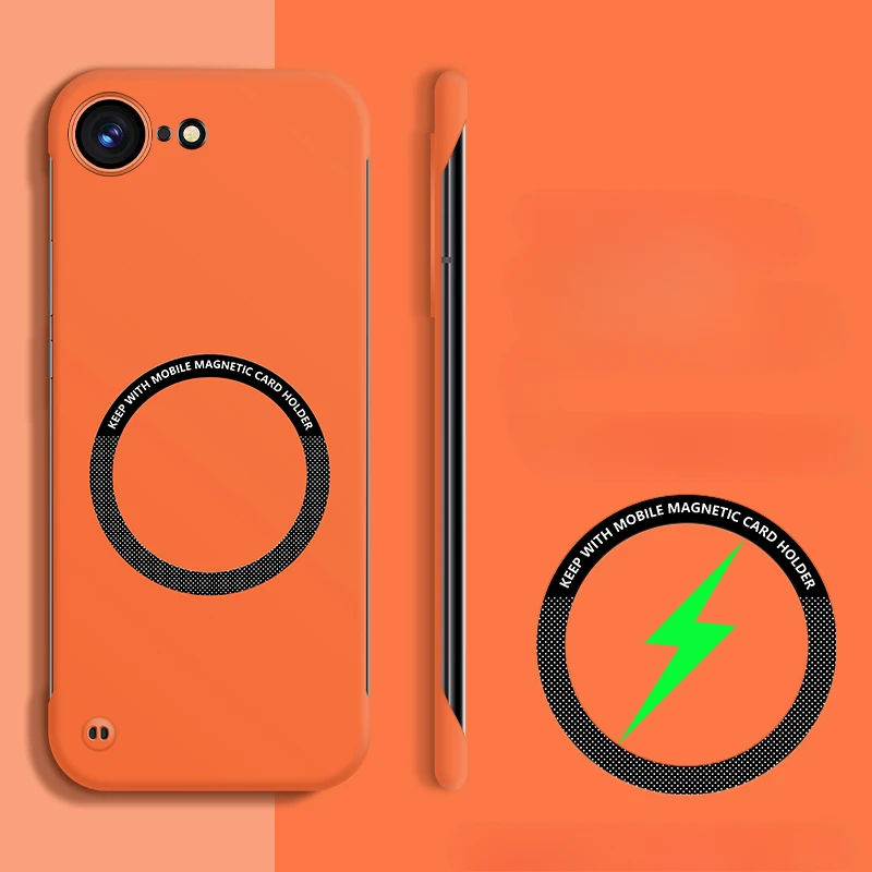 Frameless Shockproof Matte Thin Phone Case with MagSafe Compatibility