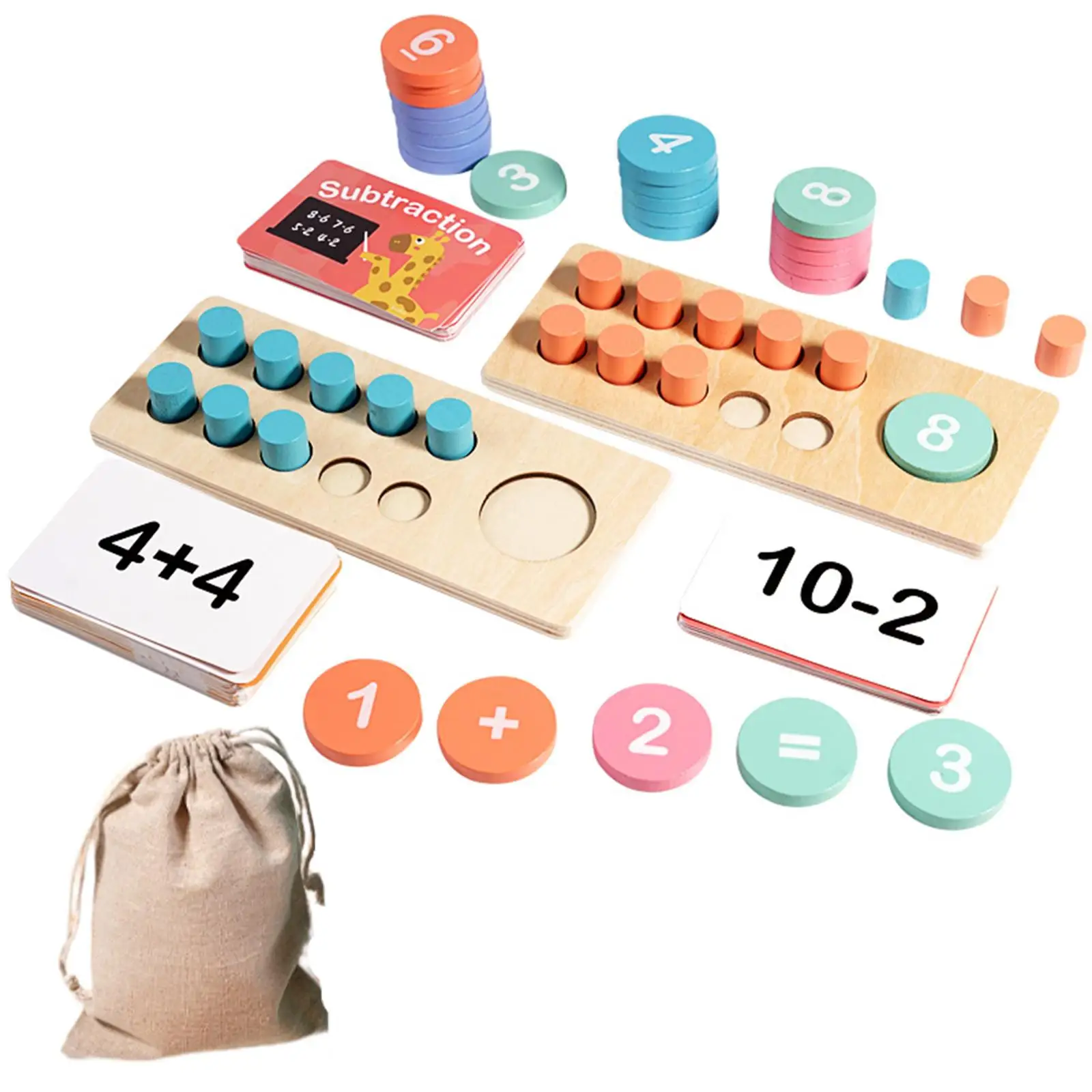 Math Toys Brain Teaser Toy Multiplication and Division Development Preschool Toy Montessori Toys for Boy Girl Ages 4-6 Years