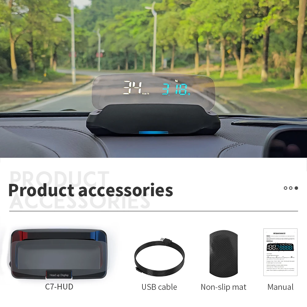 ֽ ̷  ÷  GPS ӵ,    HUD C7