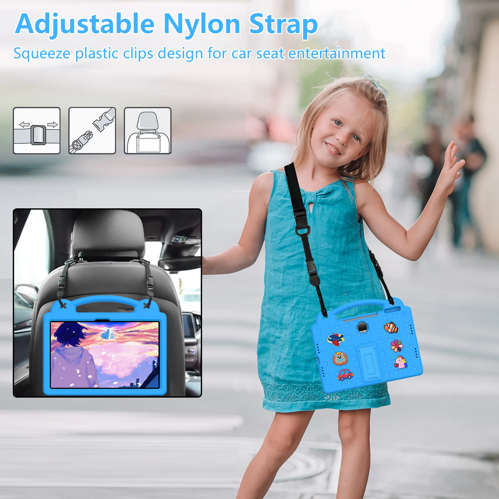 Durable EVA Bear Stand Kids Tablet Case - Shockproof Cover