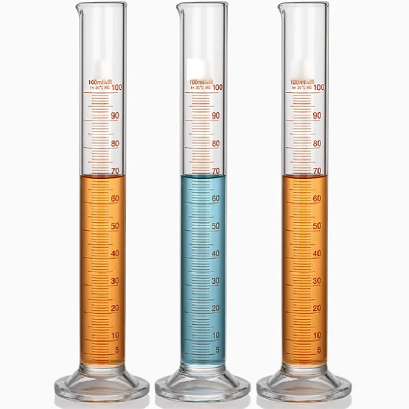 100ml glass petroleum graduated cylinder distillation range test measuring cylinder with graduated