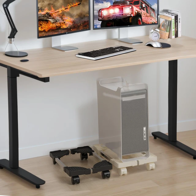 Hmseng Computer Tower Stand,Hmseng Adjustable Mobile CPU Stand With 4 Rolling Caster Wheels, PC Tower Stand Fits Most PC Under Desk-Black Price In Saudi Arabia | Amazon Saudi Arabia