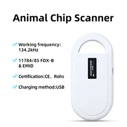 Advanced OLED Pet Scanner with USB Connectivity - RFID Handheld Microchip Reader