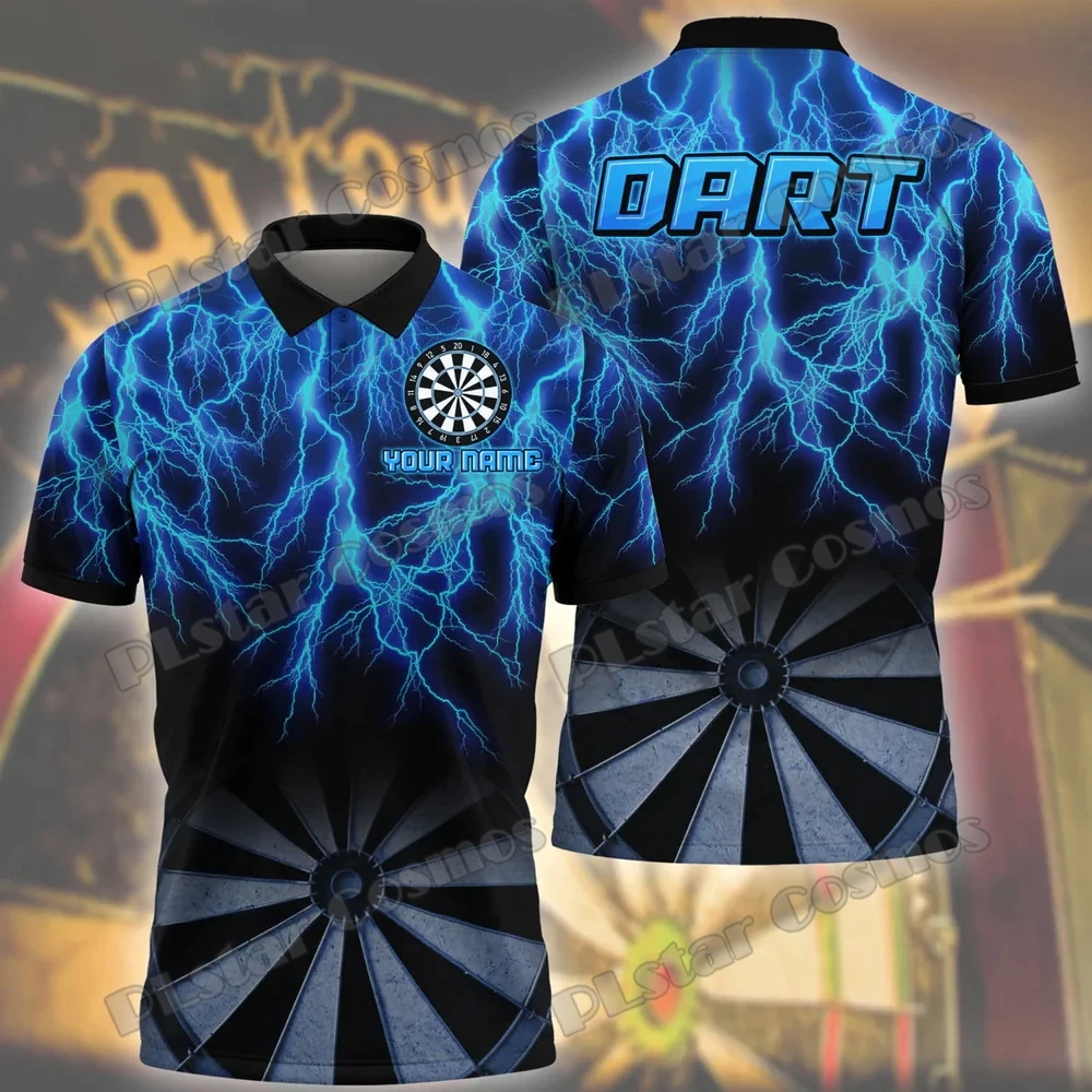 Nome personalizzato Camo Darts Pattern 3D stampato Polo da uomo Summer Street Casual t-Shirt shirt per Dart Team Player WK55 - immagine 4