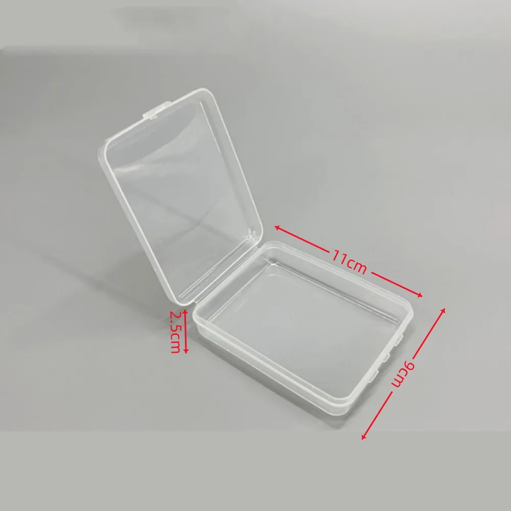 INS Transparent Plastic Storage Box Photocards Small Card Storage Box Desk Organizer Box Classification Box Stationery Box
