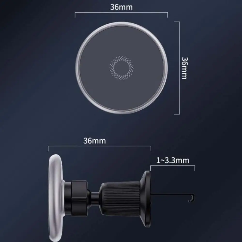 Magnetic Car Phone Holder with Fast 15W Wireless Charging