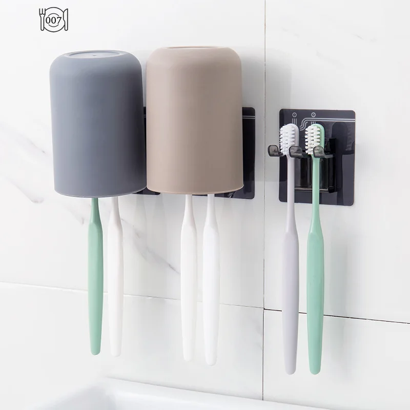Toothbrush Holder, Wall-mounted, Cup Set, Toothbrush Locker, Shower, Self-adhesive Toothbrush, Hanger