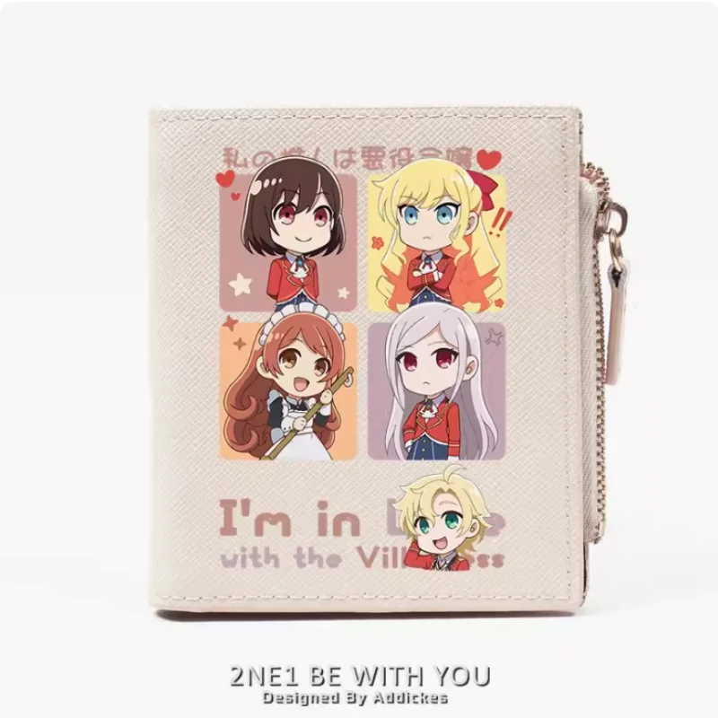 Anime I'm in Love with the Villainess  Zipper Fashion Wallets PU Purse Card Holder Money Bag Gift B784 Cosplay
