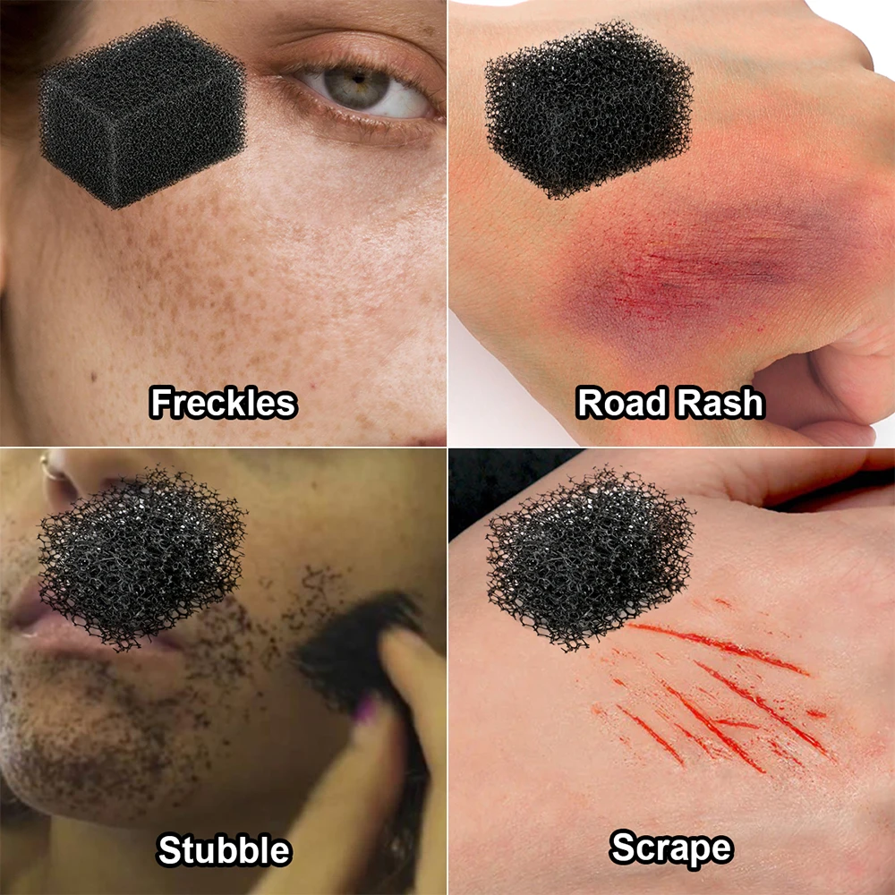 Bowitzki Stipple Sponges for Halloween SFX Makeup  Different Size of The Hole,1pcs 4