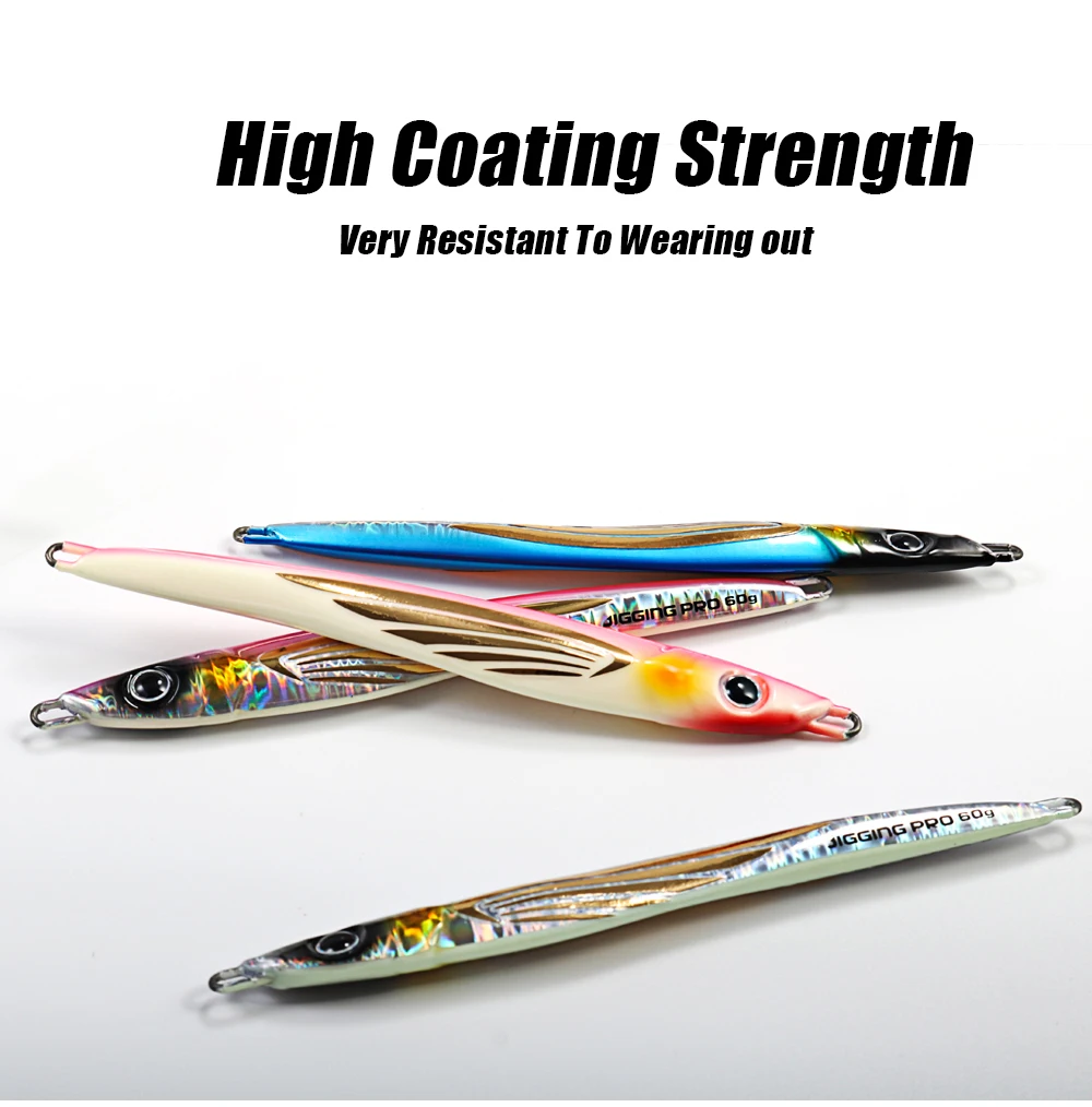 JIGGINGPRO THEOS Metall-Jig 60g 80g 100g Slow-Jigging-Köder Hartköder Salzwasser Künstlicher Ufer- und Hochsee-Angelköder – Detail 6