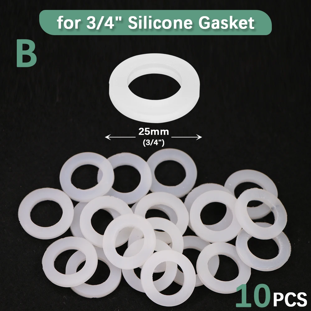 10PCS 1/2 "3/4" O-Ring Silikon Gummi Unterlegscheiben Garten Bewässerung Liefert Ersatz Schlauch Anschluss Dichtung Adapter stecker – Detail 10