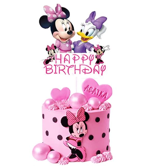 Cake Topper Minnie Mouse Anniversaire, Cupcake Toppers Décorations