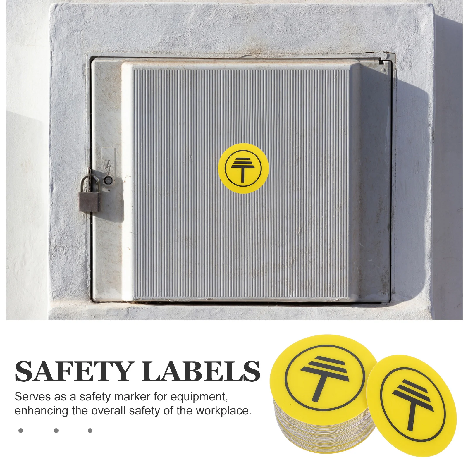 50 Pcs Grounding Alert Signs Electric Warning Signs Wire Tags Labels Traffic Signal Roadway Safety Power Cord Monitor Grounding