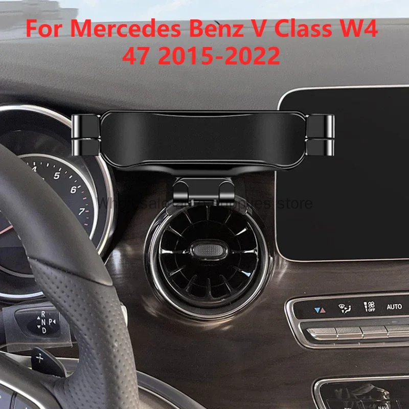 Car Mobile Phone Holder Air Vent Mount Gravity Bracket Stand Auto Modified Accessories For Mercedes Benz V Class W447 2015 -
