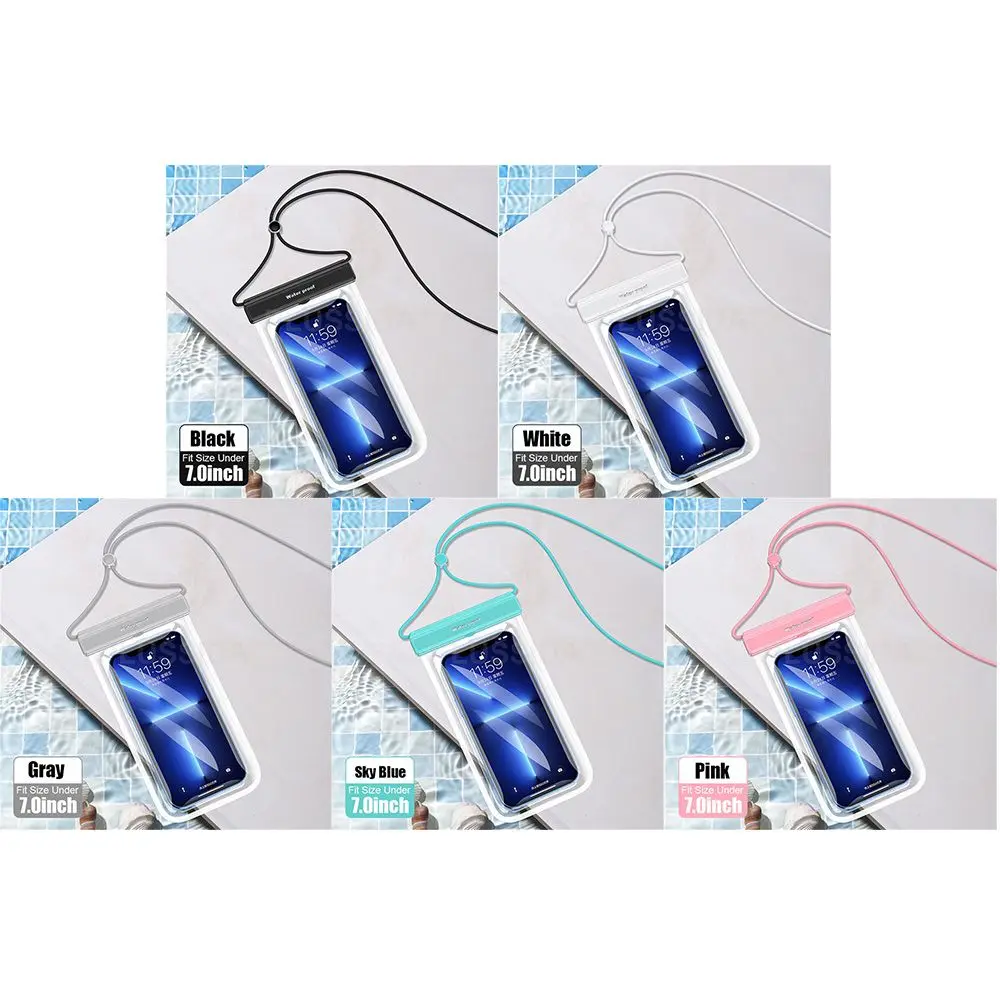 Waterproof Phone Case Under 7.0 inches For iPhone 13 Pro Max Swim Case IPX8 Universal Cover For Huawei Xiaomi Redmi Note Samsung
