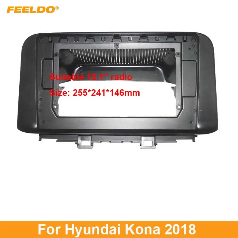 

FEELDO Car Audio Fascia Frame Adapter For Hyundai Kona 10.1" Big Screen 2DIN Dash Fitting Panel Frame Kit