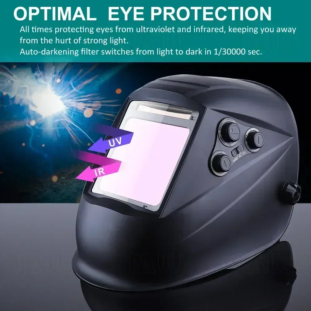 Large View Welding Helmet Welder Mask True Color Auto Darkening Dimming Solar Power Welding Mask For Arc Grind Cutting