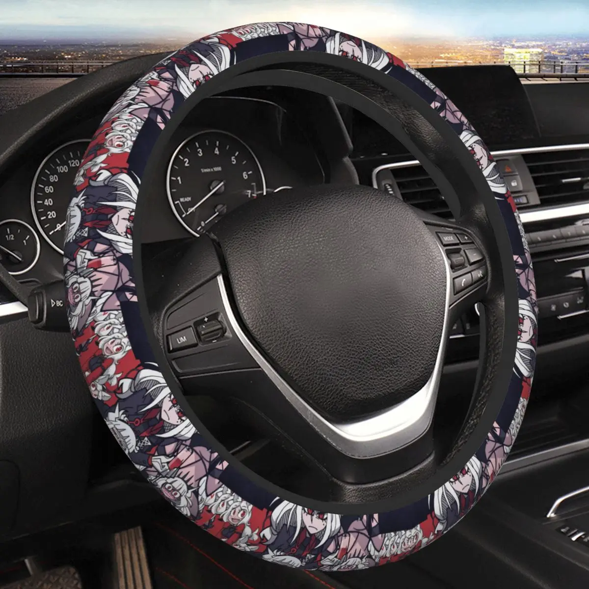 

Helltaker Pattern Thickening Car Steering Wheel Cover 38cm Universal Suitable Car-styling Car Accessories