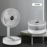 Stand Fan 6 Inch Folding Portable Telescopic Floor USB with Rechargeable Battery 3 Speeds Super Quiet Adjustable Height 1