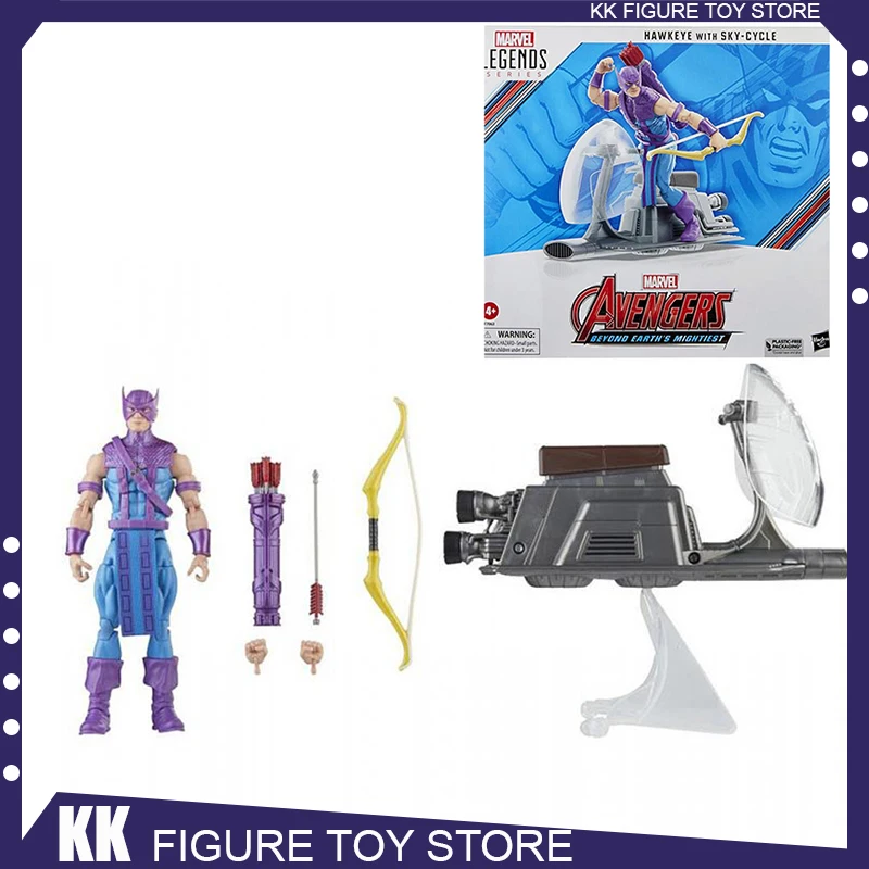 

Original Marvel Legends Avengers Anime Figure Beyond Earth'S Mightiest Hawkeye With Sky-Cycle Action Figure Model Toys Gift 6 In